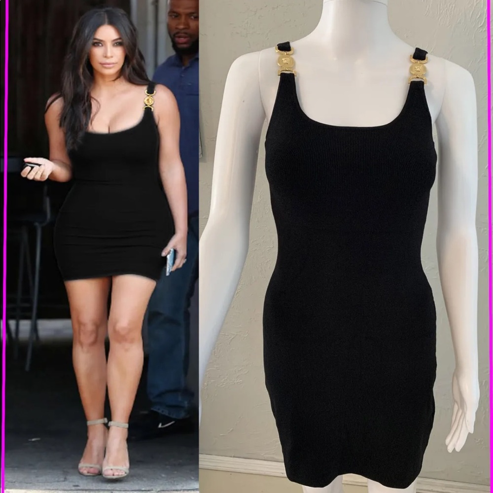 VERSACE Medusa Black Dress Size 36 (SMALL) *PERFECT FOR HOLIDAYS!*